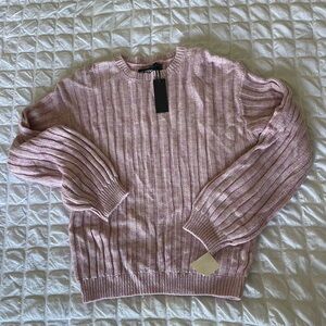 Blank NYC NWT Pink Ribbed Women's Sweater
